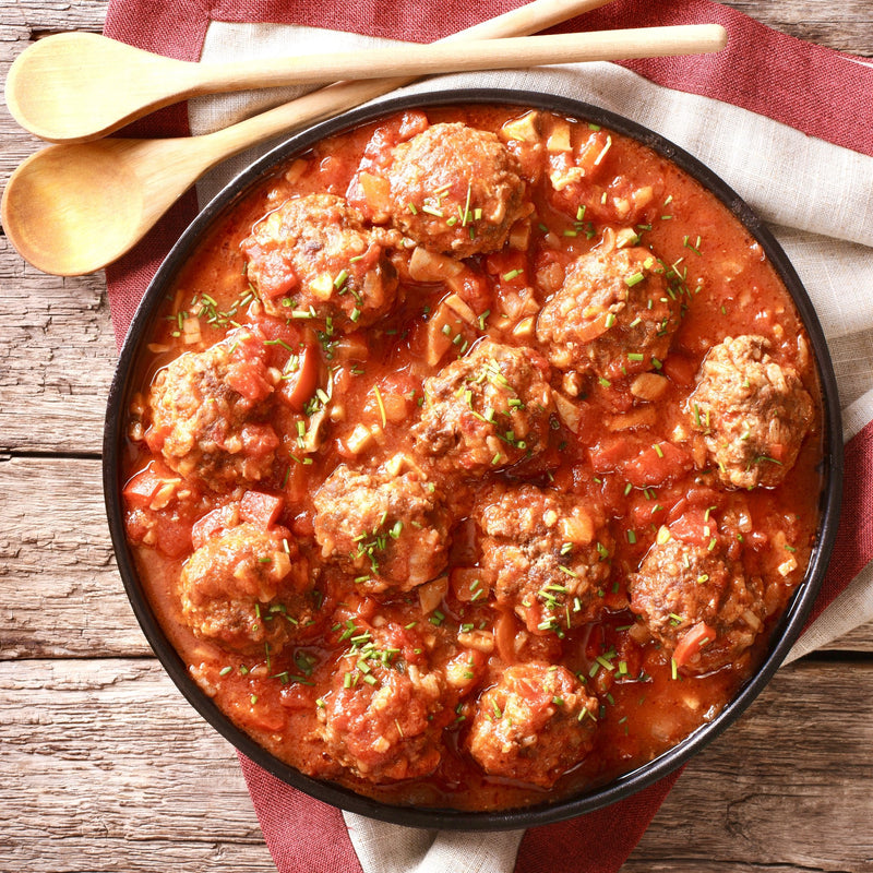 Ooh Lala Beef Meatballs with Spaghetti, Tomato and Onion Sauce [1.4Kg]