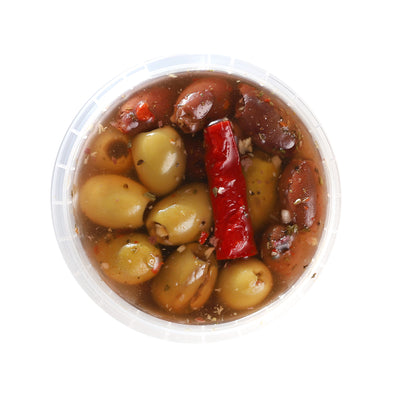 Mixed Pitted Olives with Chilli & Herbs [200g]-Taste Singapore
