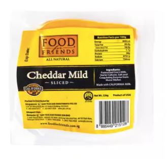 Mild Cheddar Sliced Cheese [226g]-Taste Singapore
