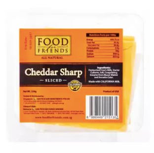 Cheddar Sharp Sliced Cheese [226g]-Taste Singapore