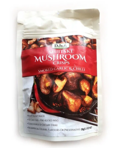 Smoked Chilli & Garlic Shiitake Mushroom Crisps [65g]-Taste Singapore
