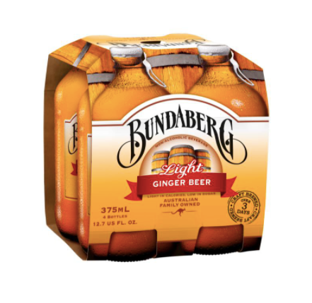 Bundaberg Ginger Beer Light [4s X 375ml]