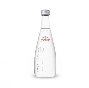 Evian Natural Mineral Water Glass Bottle [330ml]